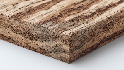 Close-up of a wood panel's edge