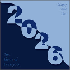 creative  concept of 2026 number for celebrating happy new year 2026. simple design of 2026.