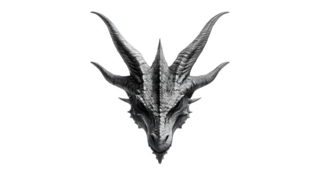 Isolated Dragon Head Icon with Sharp Horns and Fierce Expression in Thin Black Line Style on Transparent Background , Legendary Creature Vector Design

 - Powered by Adobe