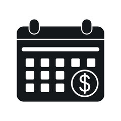 finance calendar flat vector icon
