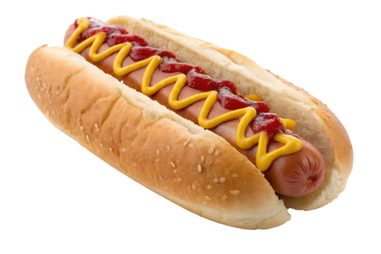 Hot dog isolated on transparent background