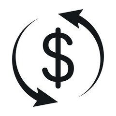 Cash back return money vector flat icon