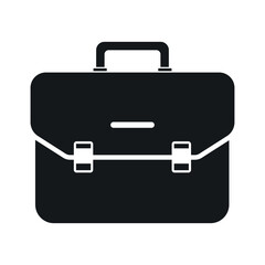 Briefcase business flat vector icon