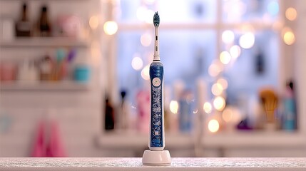 Electric toothbrush, bathroom, charging, lights, hygiene