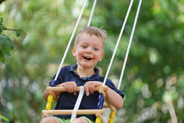 boy on swing