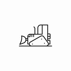 tracked bulldozer side icon sign vector © Akhmedbek