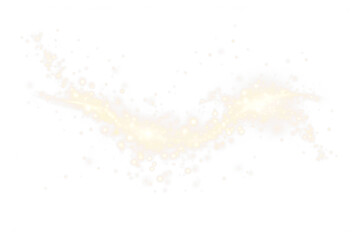 Curve, glowing, light, gold, golden — sparkling golden light PNG with soft bokeh effect. PNG Overlay on transparent background perfect for festive, magic, or holiday designs.