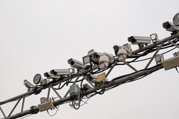 Traffic Violation Surveillance Cameras and Flashes