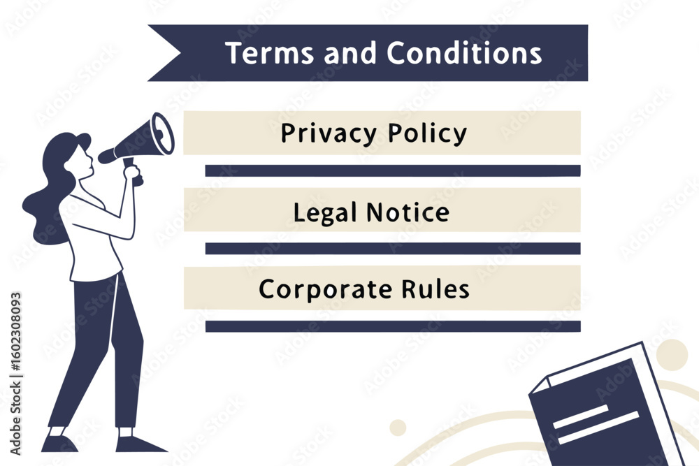 Aufkleber guidelines for website usage featuring terms and conditions with privacy policy, legal notice, and c