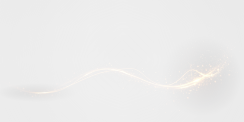 Glitter, light, twirl, wave, magic in a golden glowing swirl. PNG with transparent background, perfect for Overlay, sparkle effects, fantasy light trails, and luxurious abstract elements. PNG included