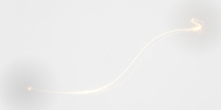 Glitter, light, twirl, wave, magic in a golden glowing swirl. PNG with transparent background, perfect for Overlay, sparkle effects, fantasy light trails, and luxurious abstract elements. PNG included