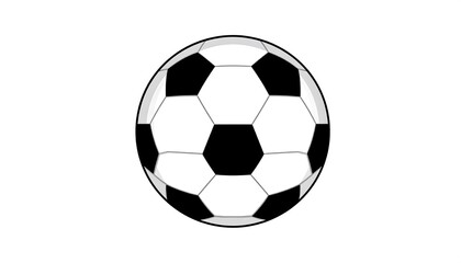 Simple black and white soccer ball graphic (2)