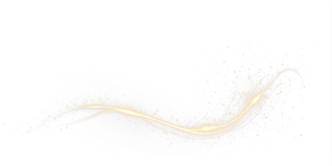 Beam, curve, dynamic, effect, flare build a gold swirl PNG. Glistering PNG Overlay with transparent energy wave—ideal for luxury design, bright light motion, or magical glowing concepts