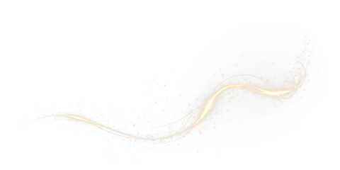Beam, curve, dynamic, effect, flare build a gold swirl PNG. Glistering PNG Overlay with transparent energy wave—ideal for luxury design, bright light motion, or magical glowing concepts