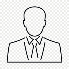 business man avatar flat icon