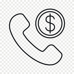 Finance customer service flat vector icon