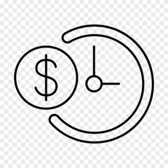 Business and finance clock flat vector icon