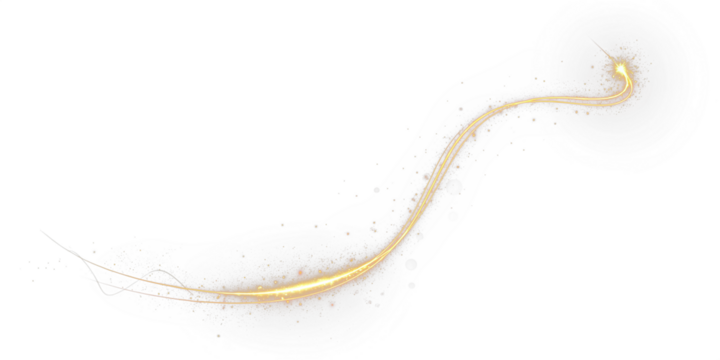 Beam, curve, dynamic, effect, flare create a bright trail PNG. Transparent PNG Overlay with glowing twist, magic sparkle and yellow shine—perfect for motion, speed, or modern energy designs.