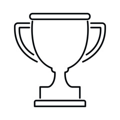 Trophy cup flat vector icon