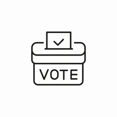 ballot box vote icon sign vector