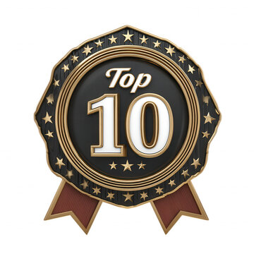 Top 10 Symbol isolated on white background A high resolution PNG image of  Top 10 Symbol .