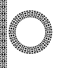 black and white circle frame