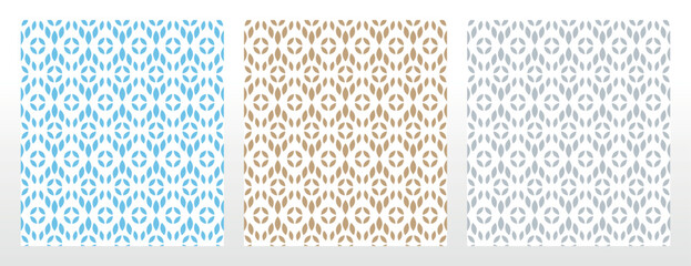 Set of abstract geometric patterns. Seamless vector backgrounds. Colored ornaments Graphic modern patterns Simple lattice graphic design