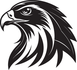 Obraz premium Fierce eagle head profile bird black and white