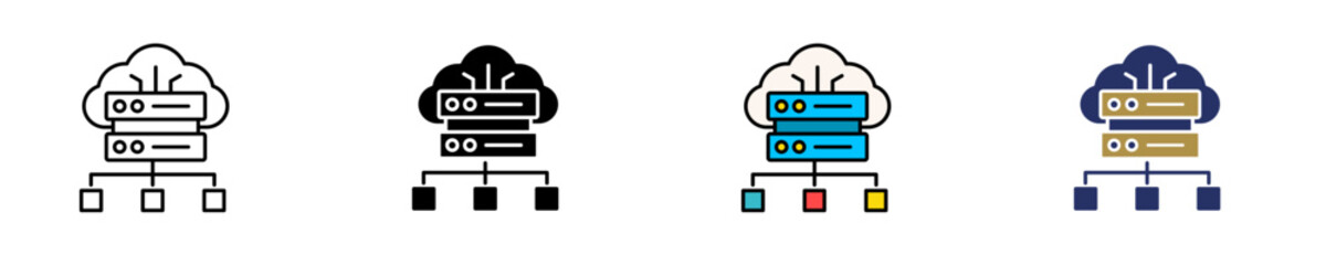 Load Balancer  Icon Set Multiple Style Collection
