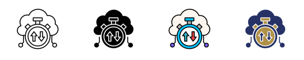 Packet Loss  Icon Set Multiple Style Collection
