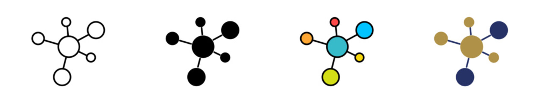 Network Topology  Icon Set Multiple Style Collection

