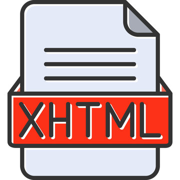 XHTML File Format Vector Icon Design