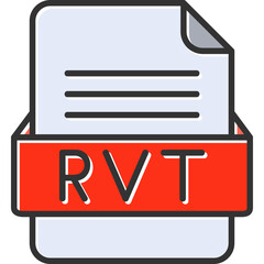 RVT File Format Vector Icon Design
