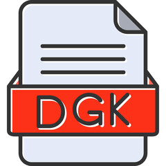 DGK File Format Vector Icon Design