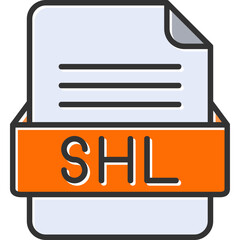 SHP File Format Vector Icon Design