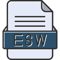 ESW File Format Vector Icon Design