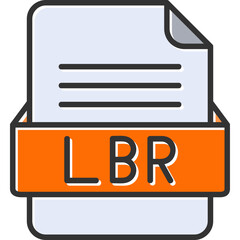 LBR File Format Vector Icon Design