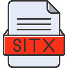 SITX File Format Vector Icon Design
