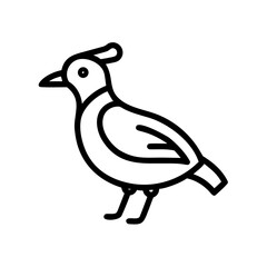 A stylized, geometric illustration of a yellow bird or dove, with simple angular wings and beak, against a plain white background.

