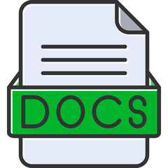 DOCS File Format Vector Icon Design