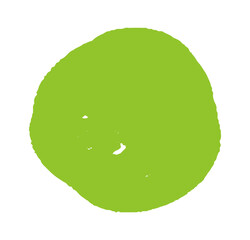 A bright green circular brush stroke with an imperfect texture. Ideal for sustainable branding, organic packaging, and environmental awareness