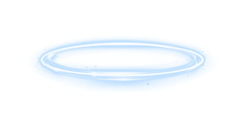 Line, spin, speed, twirl, light. PNG abstract vortex with elegant blue swirl and digital shine. Use this glowing PNG Overlay for transparent design, motion trace, and bright circular effects.