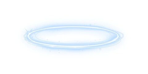 Line, spin, speed, twirl, light. Dynamic blue PNG swirl with glowing motion and magic shine. PNG circular Overlay light effect on transparent background, ideal for elegant energy design.