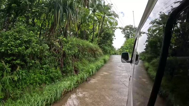 Driving in Boracay, Philippines. Time Lapse