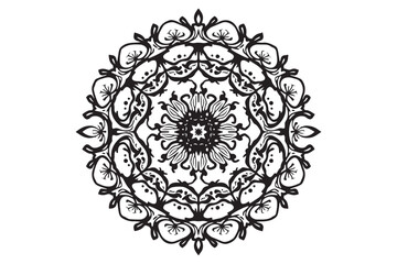 8 Laser-Cut Mandala & Floral Ornament Silhouette Bundle
