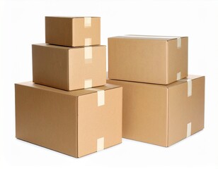 Stacked Cardboard Boxe