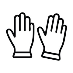 black gloves isolated on white