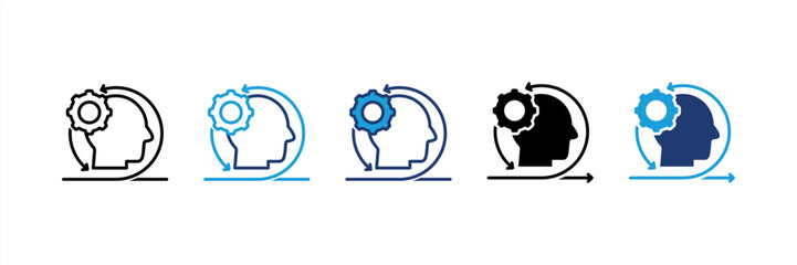 Agility icon set multiple style collection