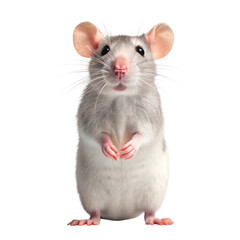 Cute rat isolated on transparent background