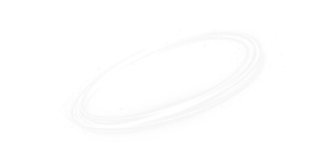 White spiral graphic element with soft glowing edges and sparkles. Clean minimal swirl for modern winter graphics, posters, and overlays.